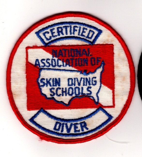 National Association of Skin Diving Schools, Certified Diver, Vintage Old Patch