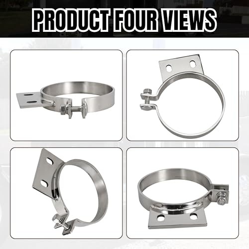 5" Stack Exhaust Clamp for Peterbilt 379 359987-993 Exhaust Stack Pipe 5 inch 1