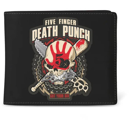 Rocksax - Five Finger Death Punch - Got Your Six - Wallet with Coin Pocket (Blac