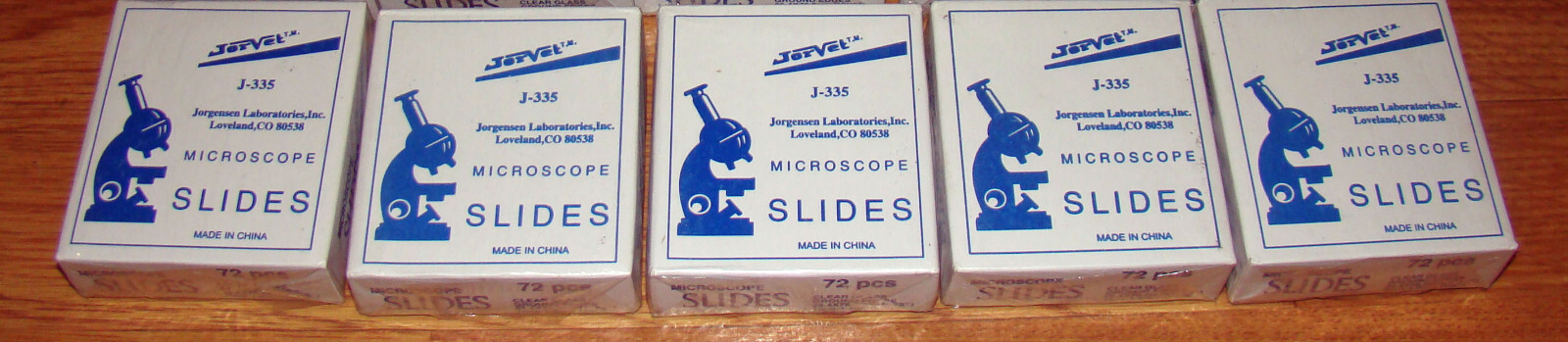 5x Jorvet Microscope Slides 72 Count (J-335) 360 pcs. Jorgensen Laboratories