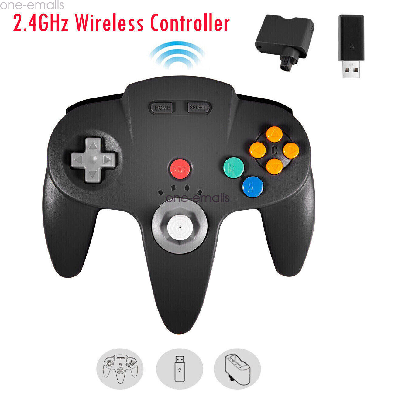Wireless N64 Controller for Nintendo 64 Console/ Switch Mac Windows Rechargeable