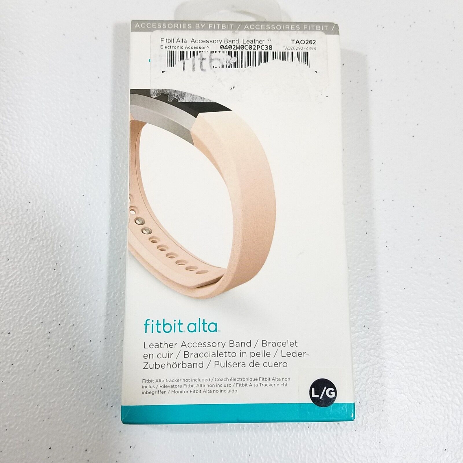 Fitbit Alta Leather Band Size Large - Blush Pink
