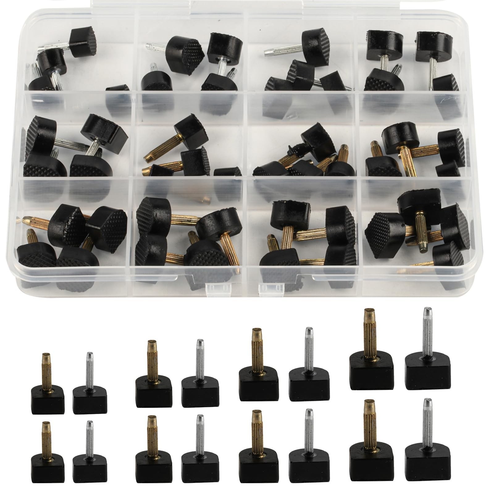 24 Pairs High Heel Tips Shoes Replacement Tap Caps,12 Size,(8-12.5mm),U-Shape...