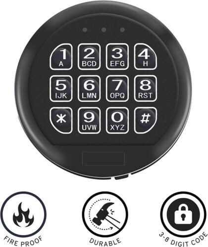 Gun Safe Lock Replacement & Swing Bolt Lock Black Keypad Electronic Safe Lock ,