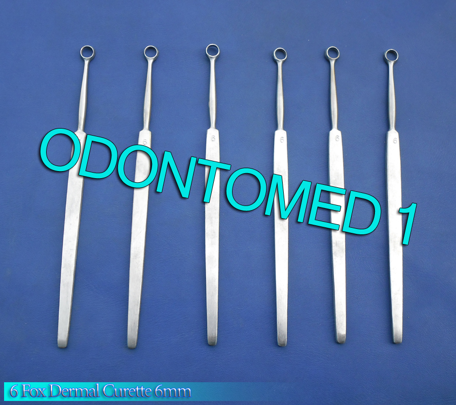 6 Fox Dermal Curette 6mm Surgical Dermatology Instruments