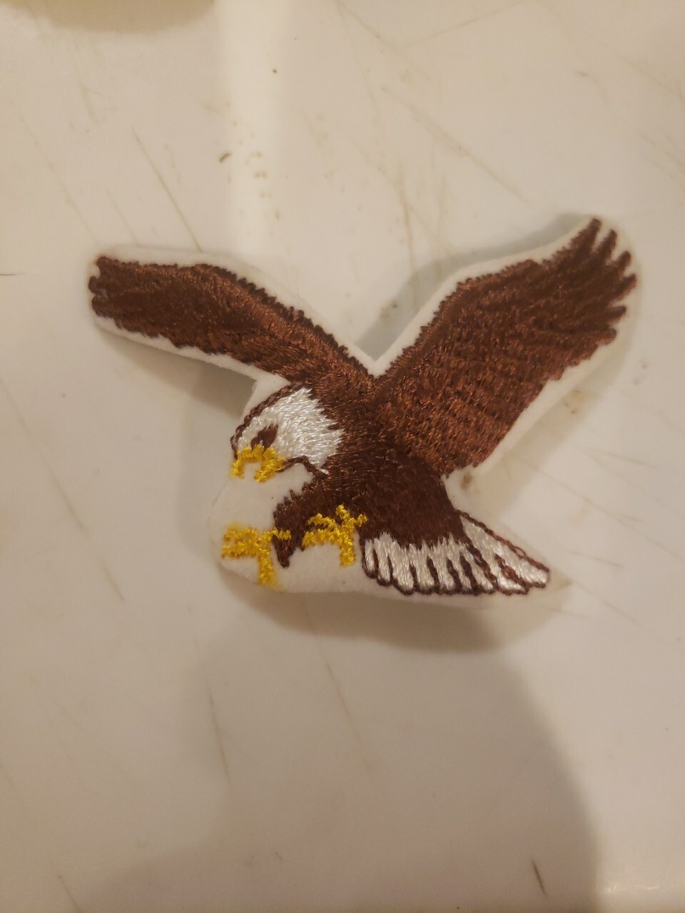 Vintage Sew-On/iron On Patch Bald Eagle, Motorcycle Jacket