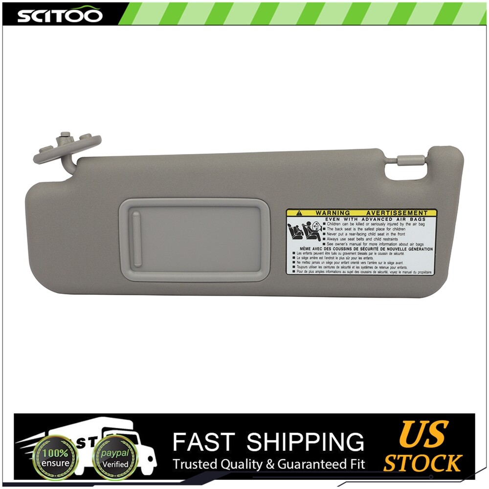 For 2005-2007 Toyota 4Runner Left Driver Side Gray Sun Visor 74320-3D050-B0