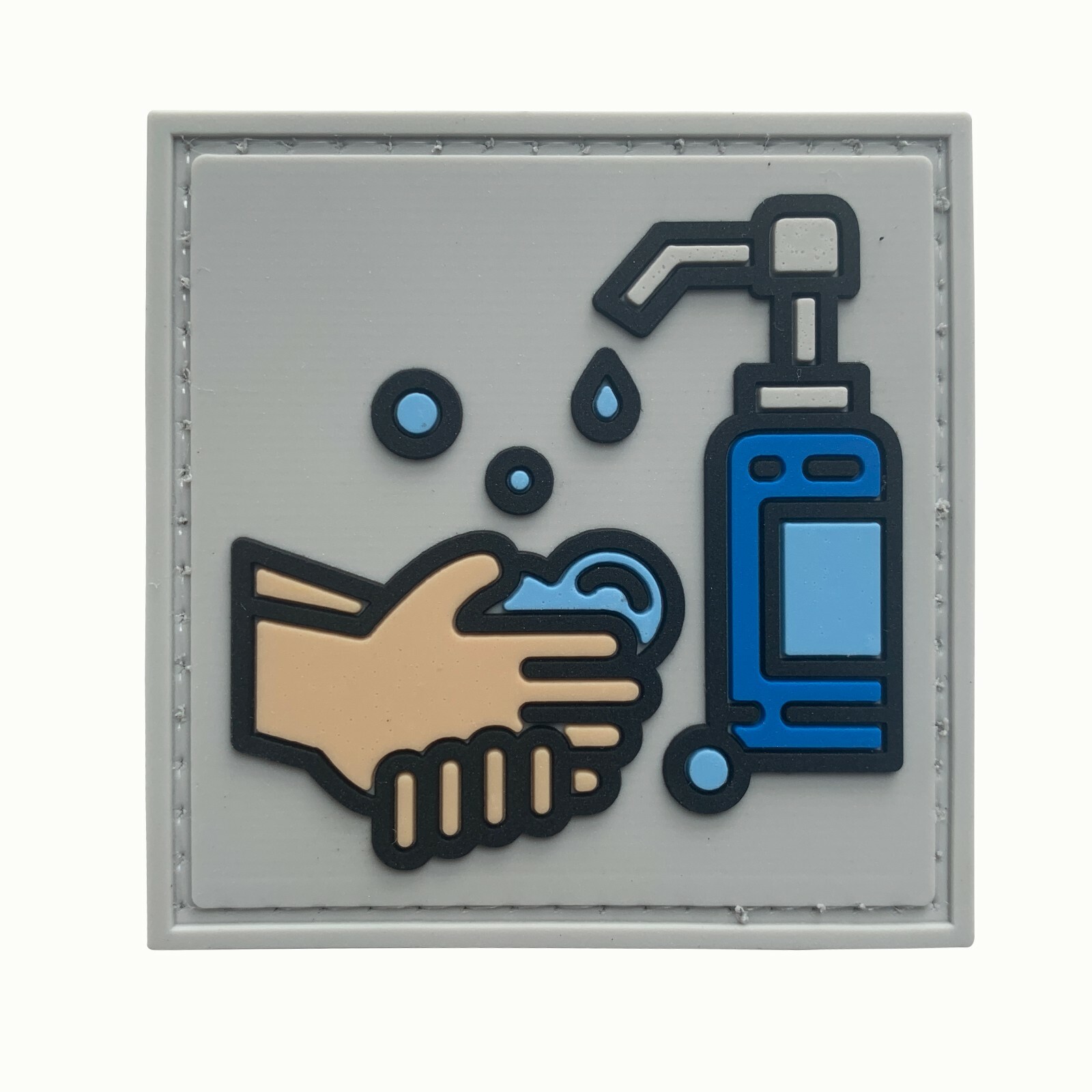 Washing Hands Soap Corona Tactical Airsoft PVC Patch Hook and Loop 9021