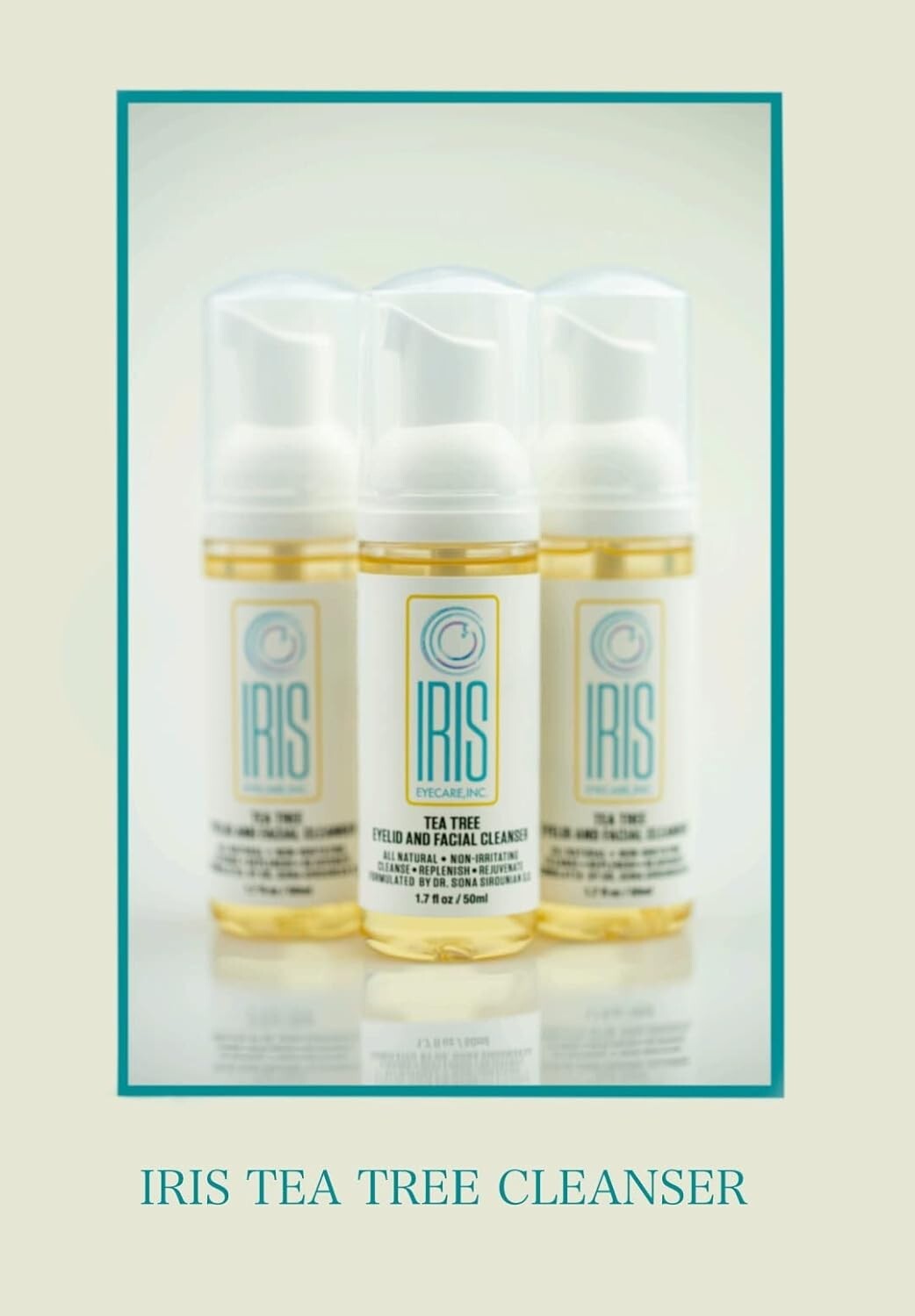 Iris Eyelid Cleanser, Dry Eye Relief, Tea Tree Oil Maximum Strength