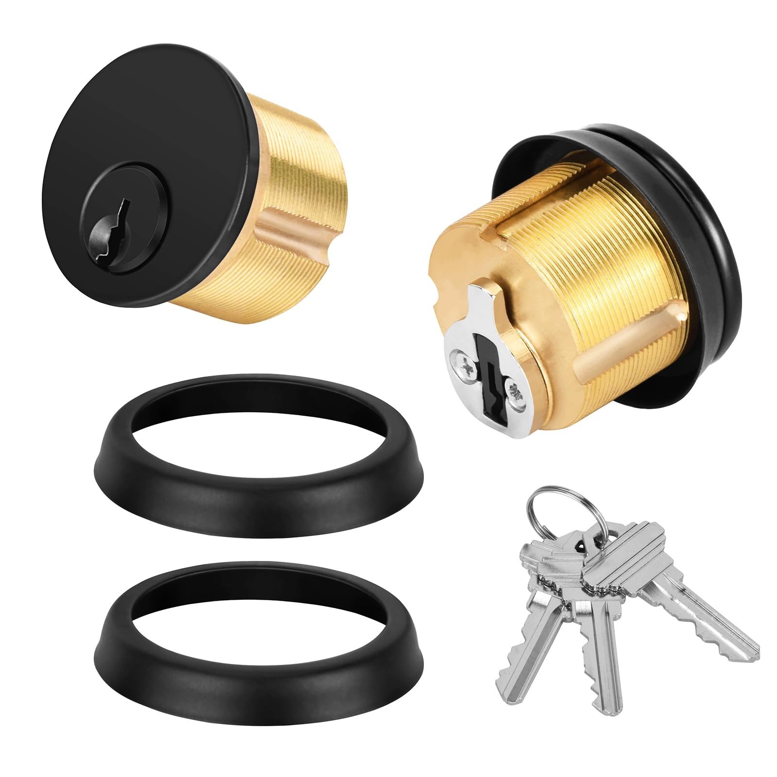 Commercial Mortise Lock Cylinder, 1", Black | fits Adams Rite, Kawneer, Vista...