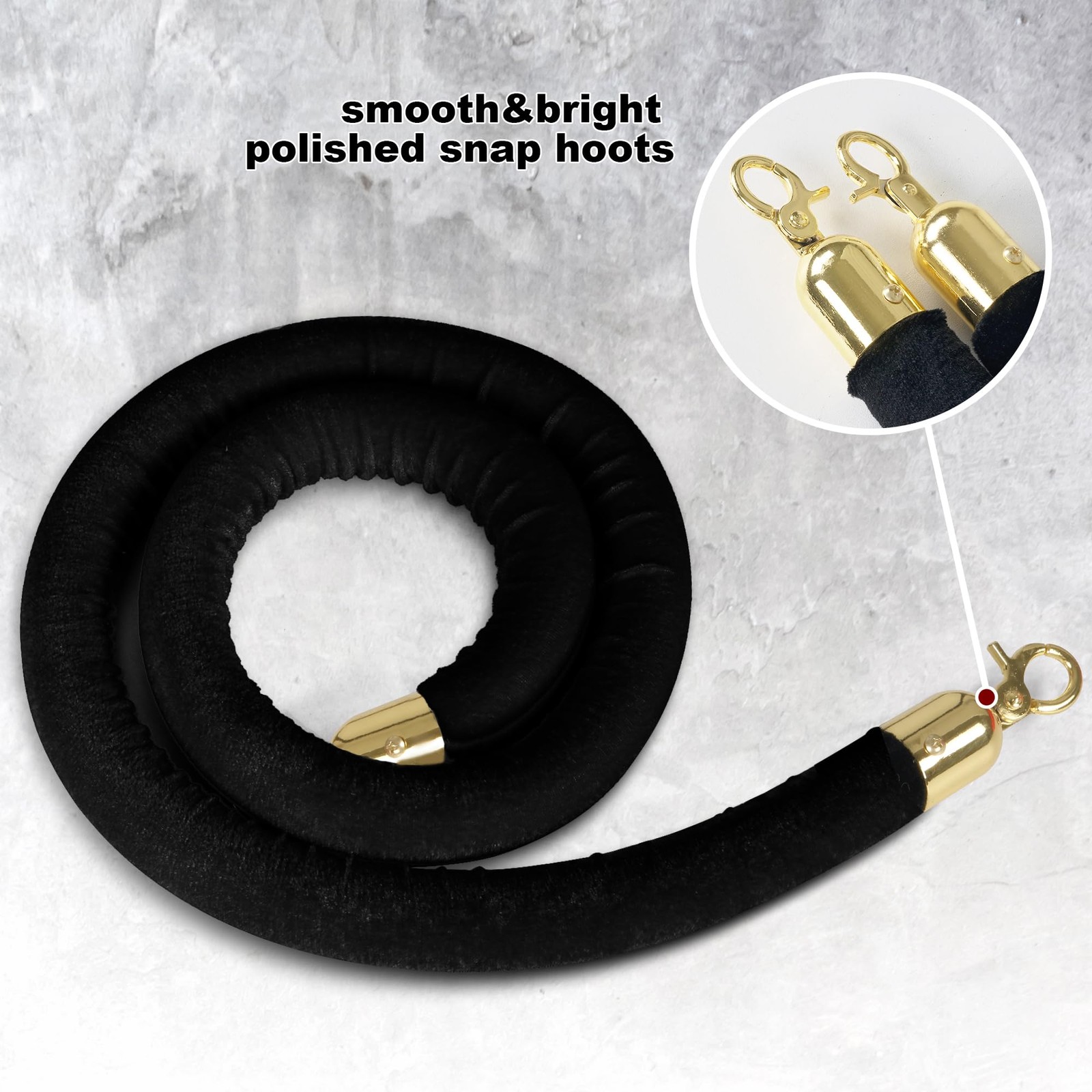 2 Pack Stanchions Post with Velvet Rope, Crowd Control Stanchions, Queue Pole fo