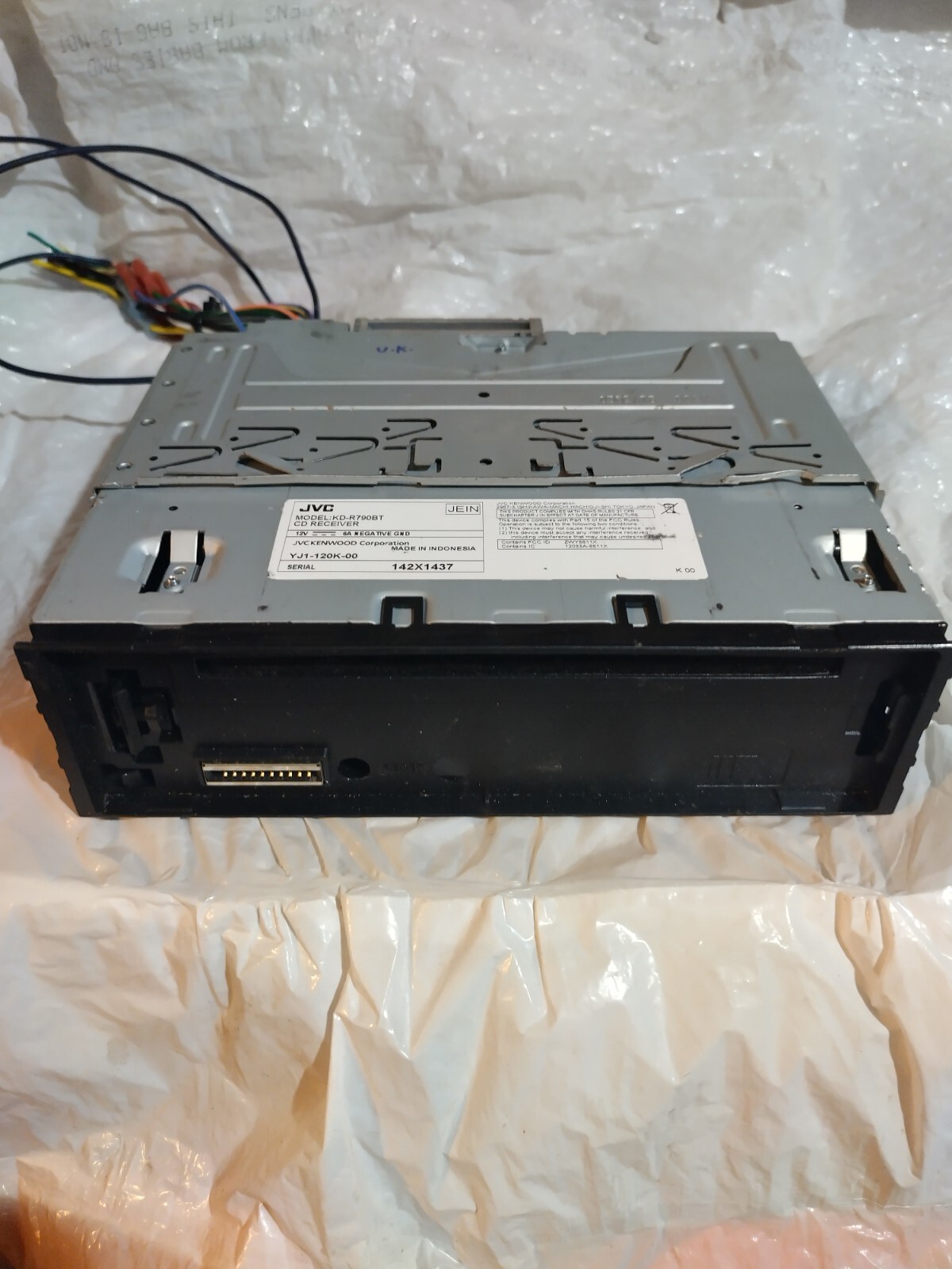 JVC KD R790BT CD Player Radio no faceplate sold as is
