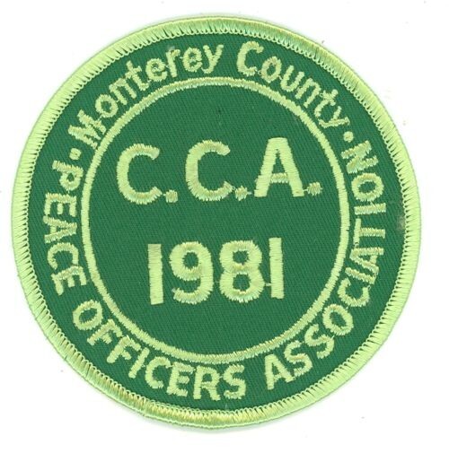 CALIFORNIA CA MONTEREY COUNTY PEACE OFFICERS 1981 SHOULDER PATCH POLICE SHERIFF