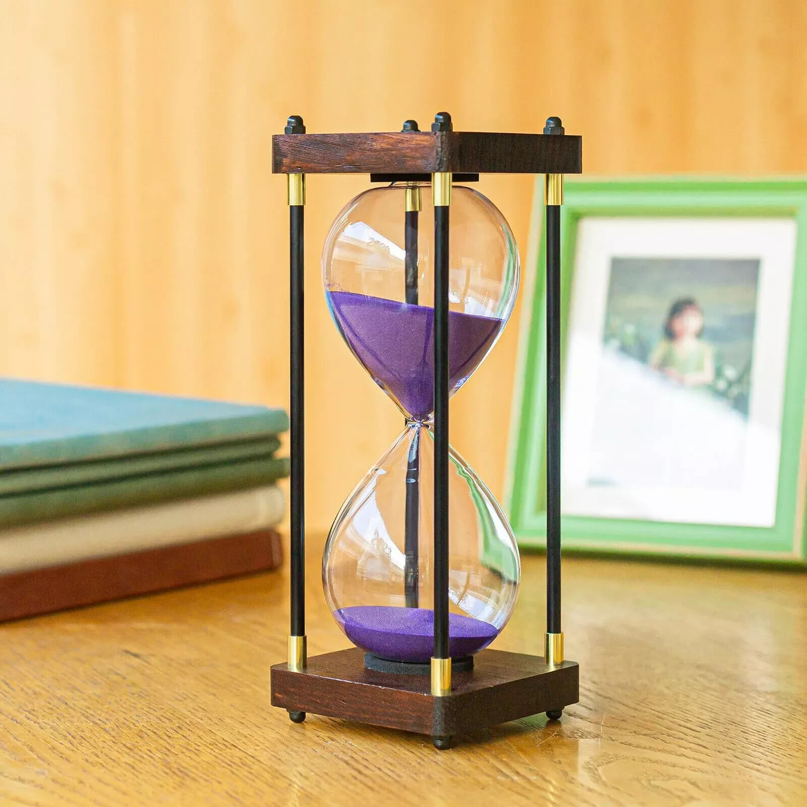 Large Sand Timer, Hourglass Timer 60 Minutes,Vintage Wooden Hour Glass Timer,...