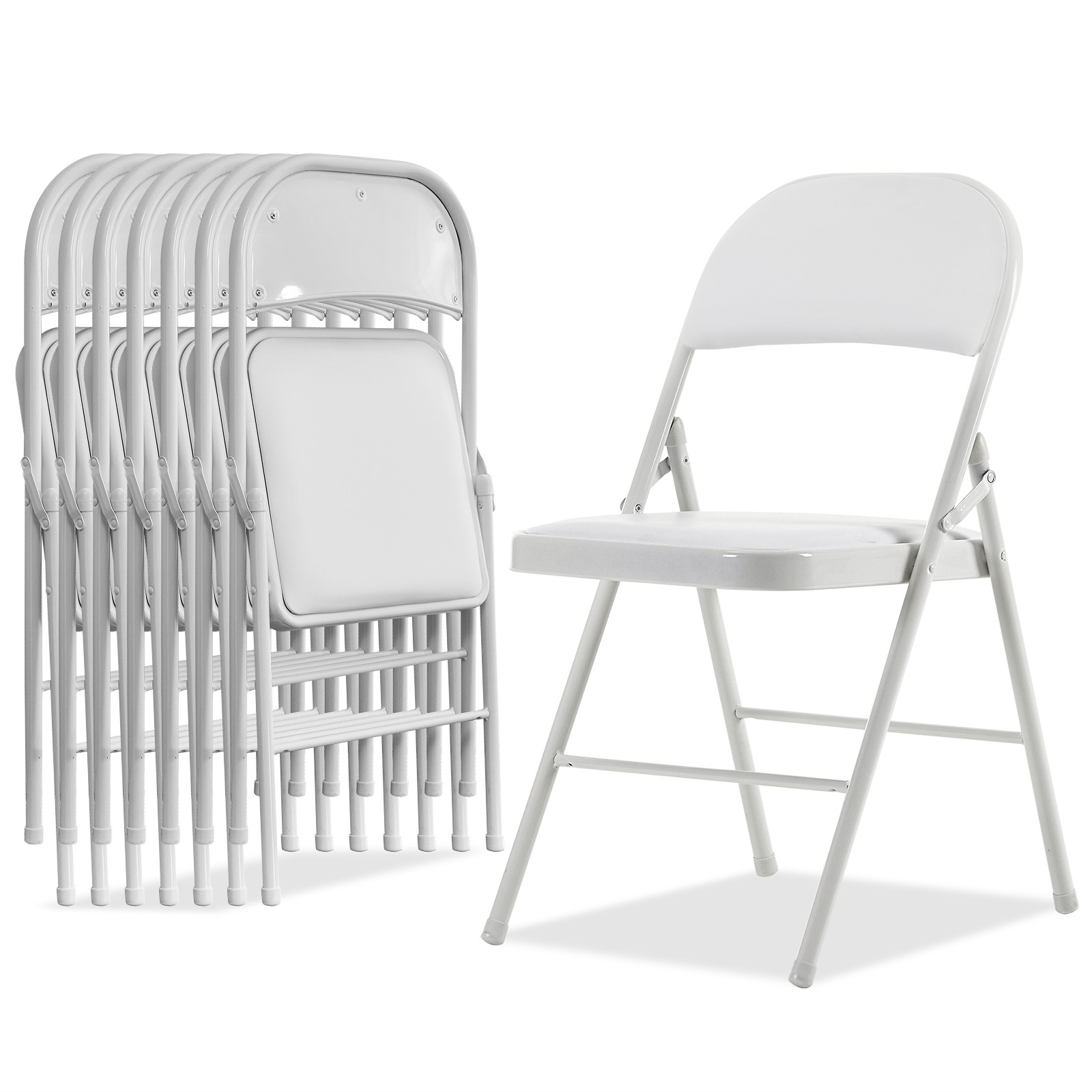 【Old Code：33292149】4pcs Elegant Foldable Iron & PVC Chairs for Convention