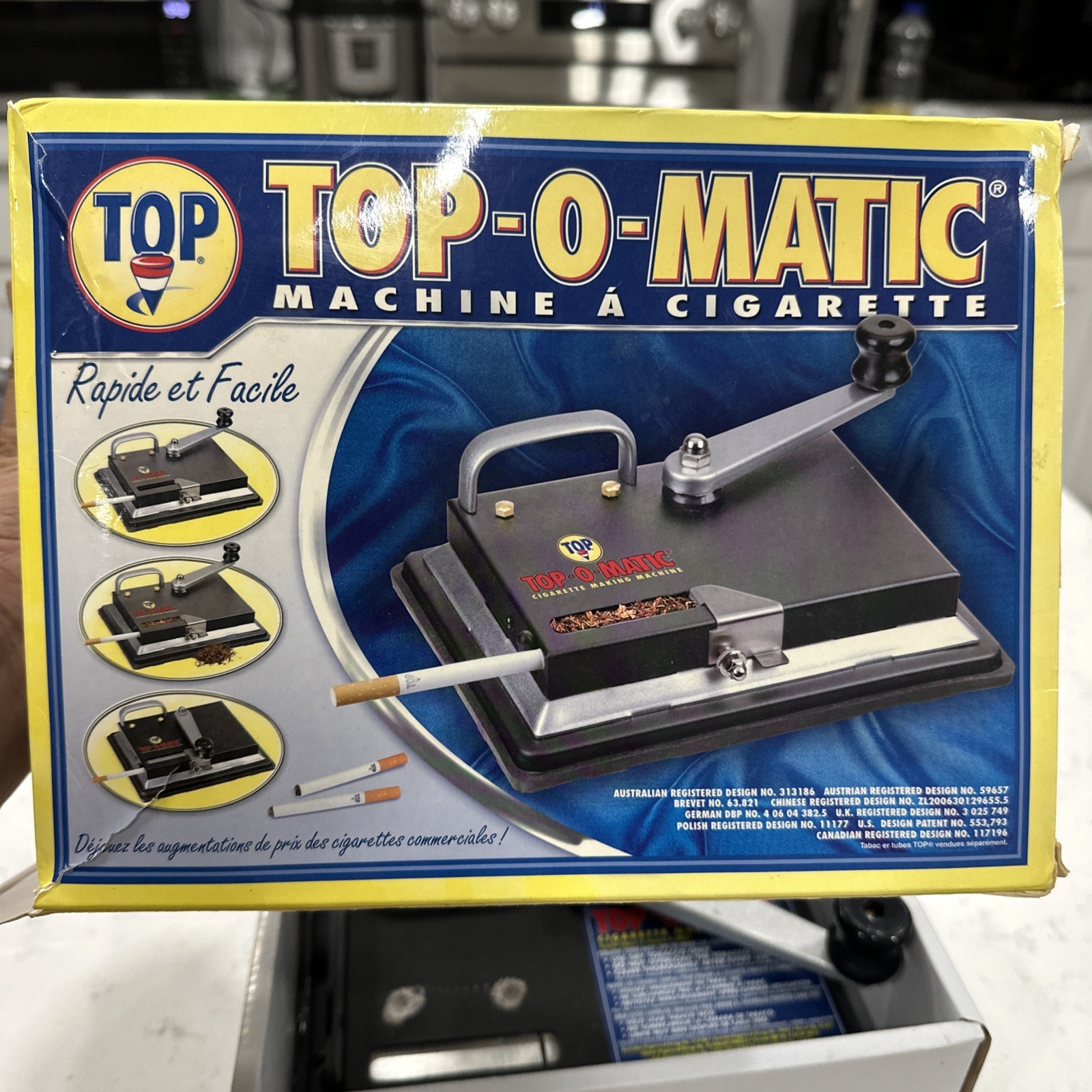 TOP O MATIC CIGARETTE ROLLING MACHINE KING SIZE & 100MM ^