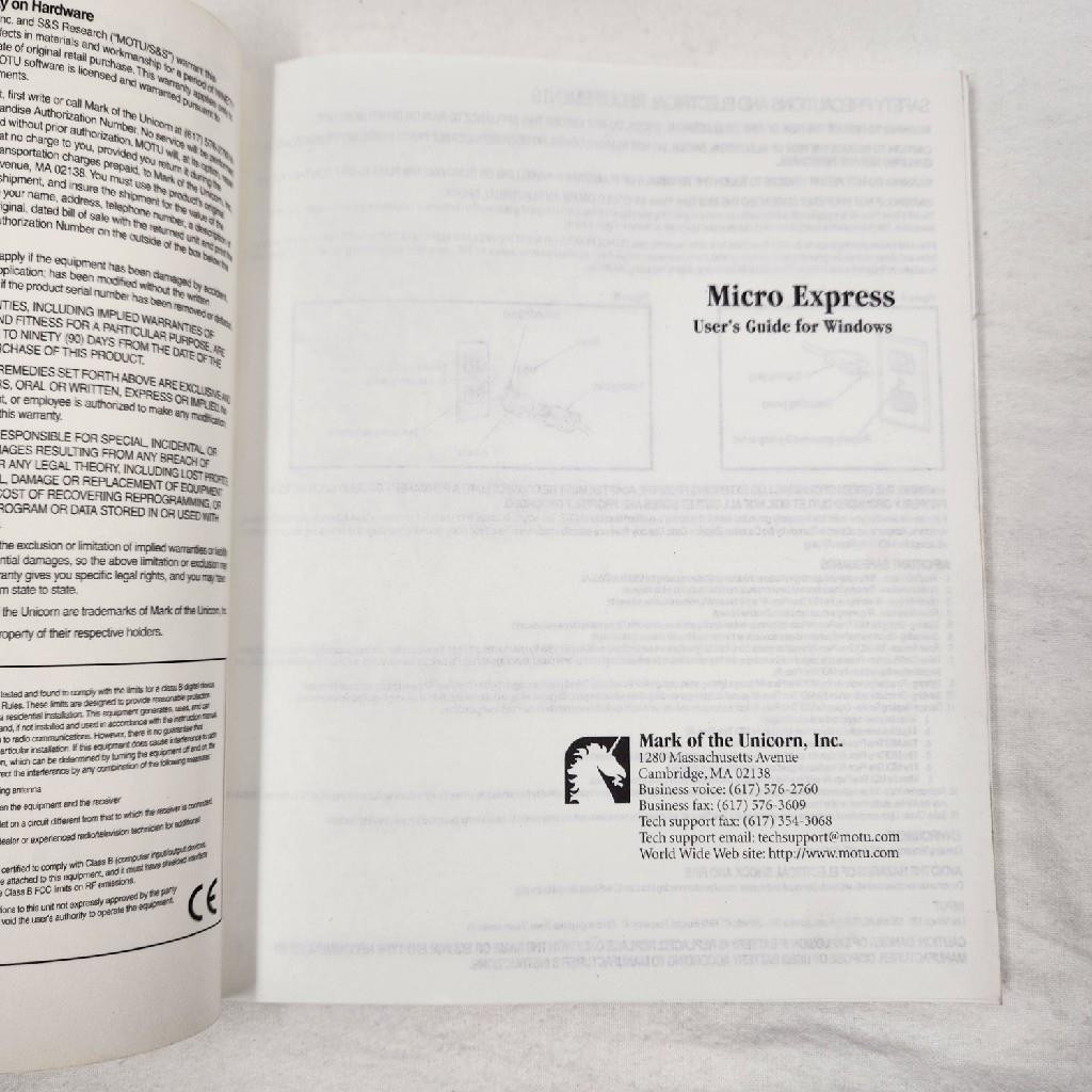 MOTU Micro Express 6-Port MIDI Interface / Patchbay User's Guide / Manual