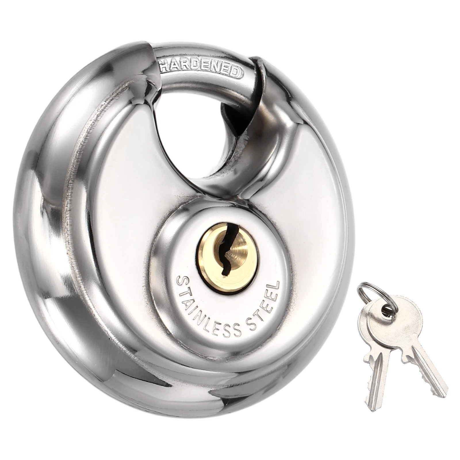Keyed Alike Discus Padlock 2-2/5" Heavy Duty Stainless Steel Round Disc Lock