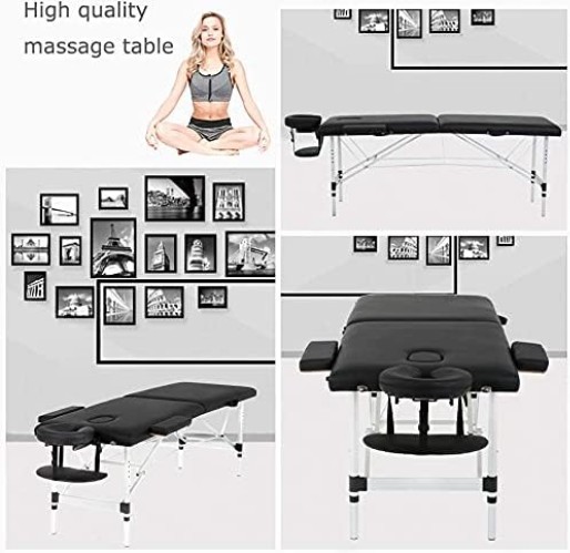 Portable Aluminium Massage Bed with Adjustable Height & Accessories
