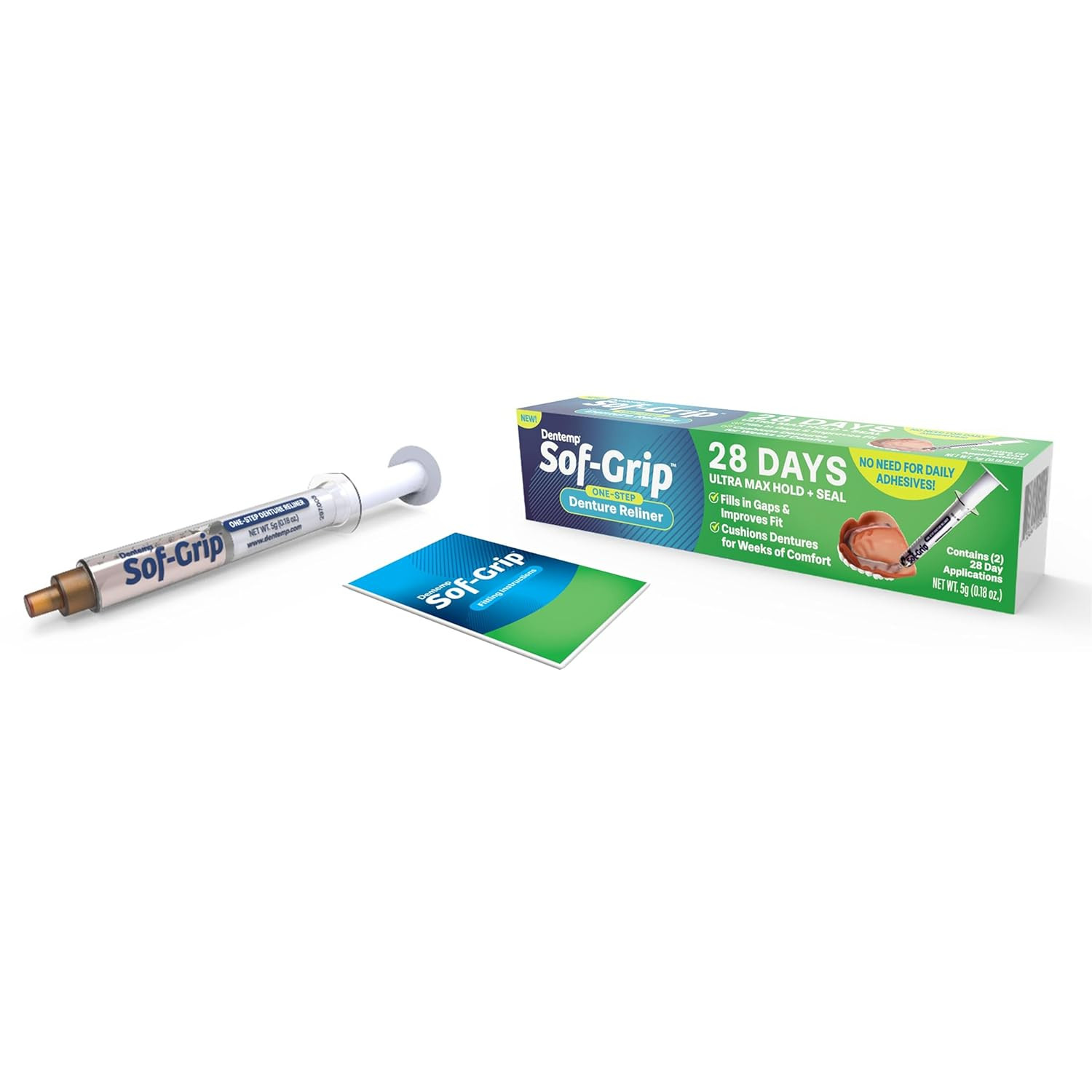 Dentemp Sof-Grip 1-Step Denture Care - 5G (1 Pack)