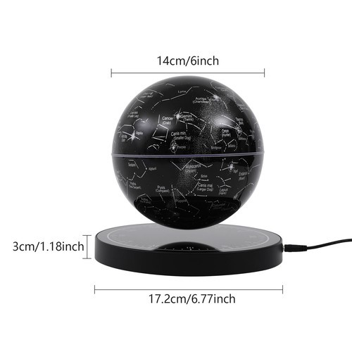 Magnetic Levitation Floating Globe Light LED World Map Rotating Night Lamp NEW