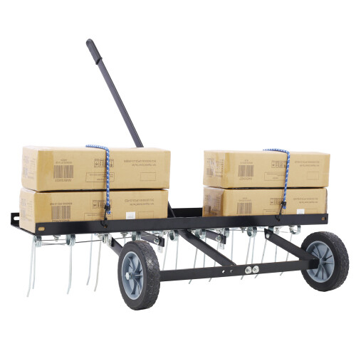 40-Inch Lawn Sweeper Tow Behind Dethatcher Landscape Rake Lawn Tractor Rake