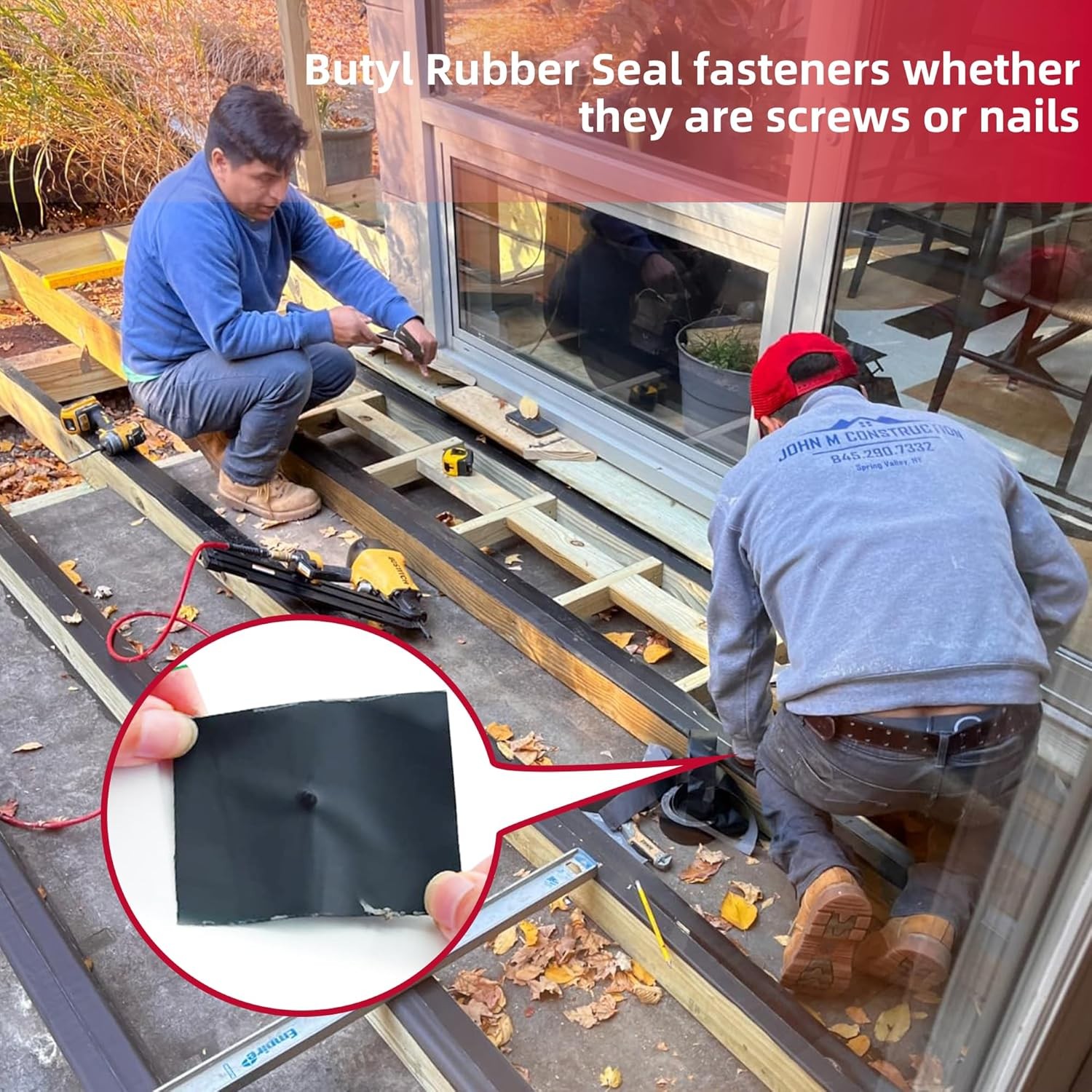 Joist Tape for Decking 1-5/8" x 50', 6 Rolls Weather-Resistant Deck Joist Tape