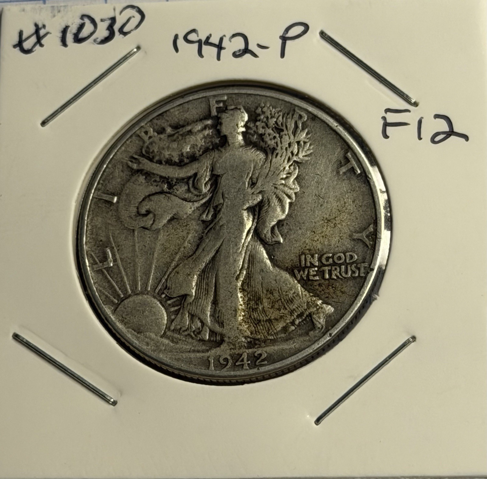 1942-P F (Fine) Walking Liberty Silver Half Dollar