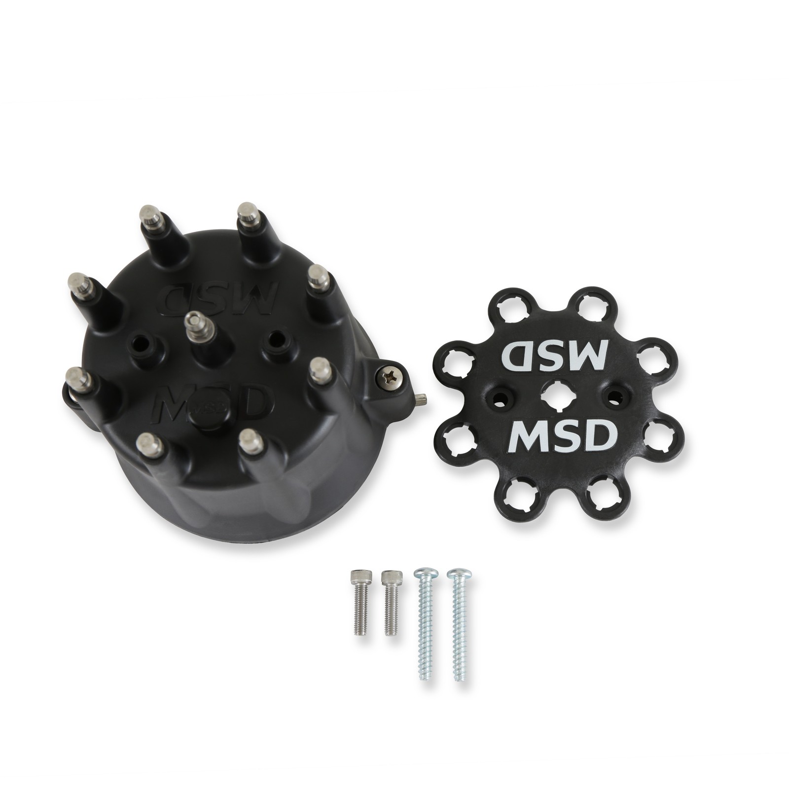 84333 MSD Distributor Cap - V8 - HEI Terminals - Black - Spark Plug Wire