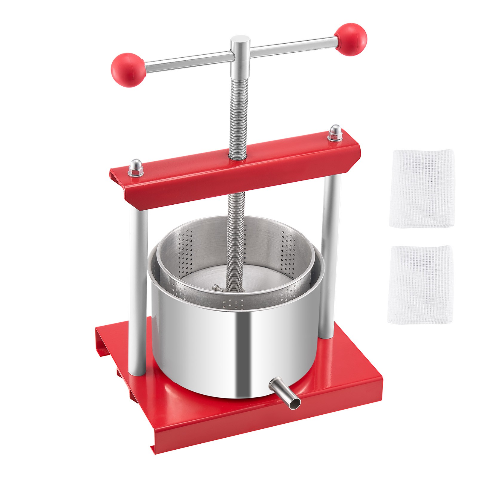 Fruit Wine Press Manual Press for Wine Making 0.8 Gal/3L Stainless Steel