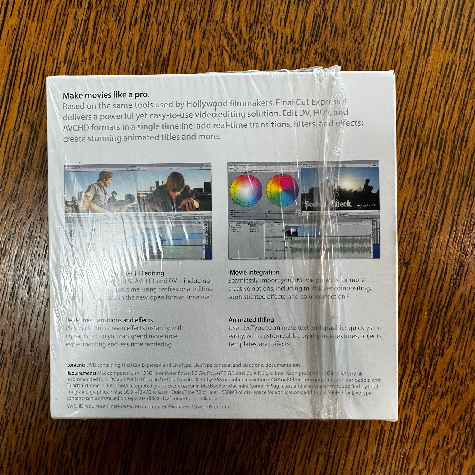Apple Software Final Cut Express 4 Retail Version MB278Z/A with Original Box