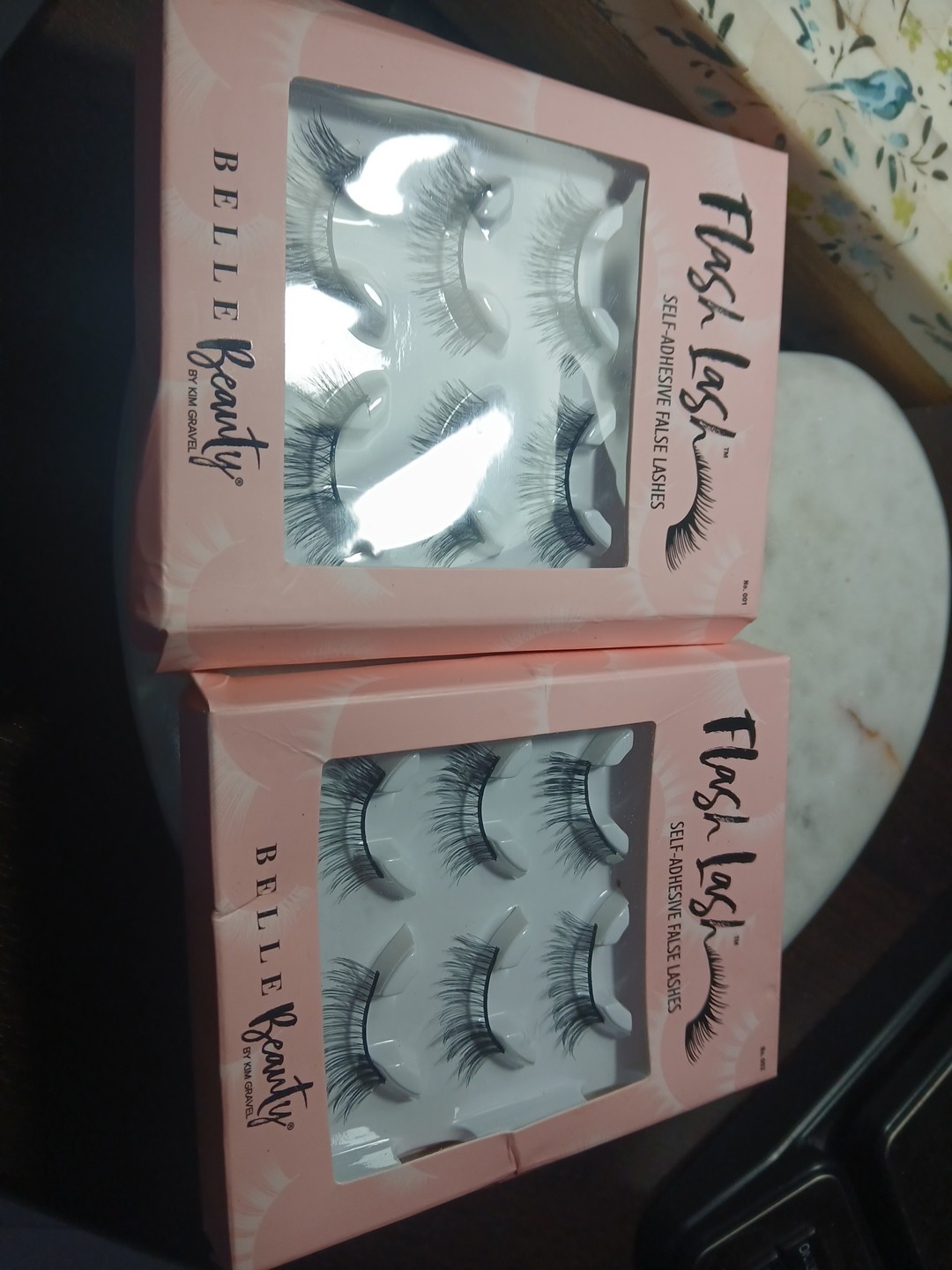 2x Belle Beauty Flash Lashes No. 002 Self-Adhesive False Lashes (Damaged Box)