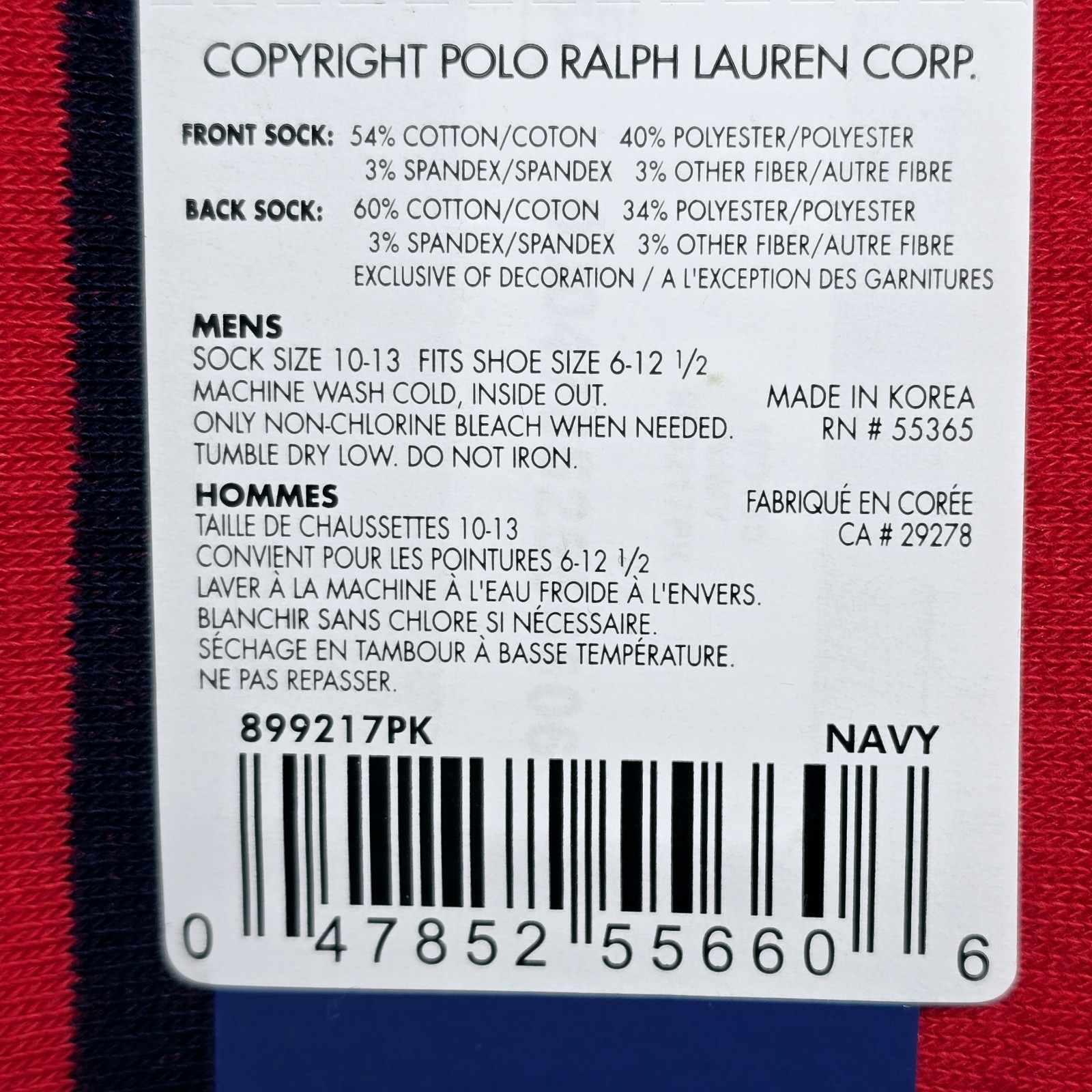 New Polo Ralph Lauren Polo Bear Men’s Crew Socks 2-Pack Dress NWT