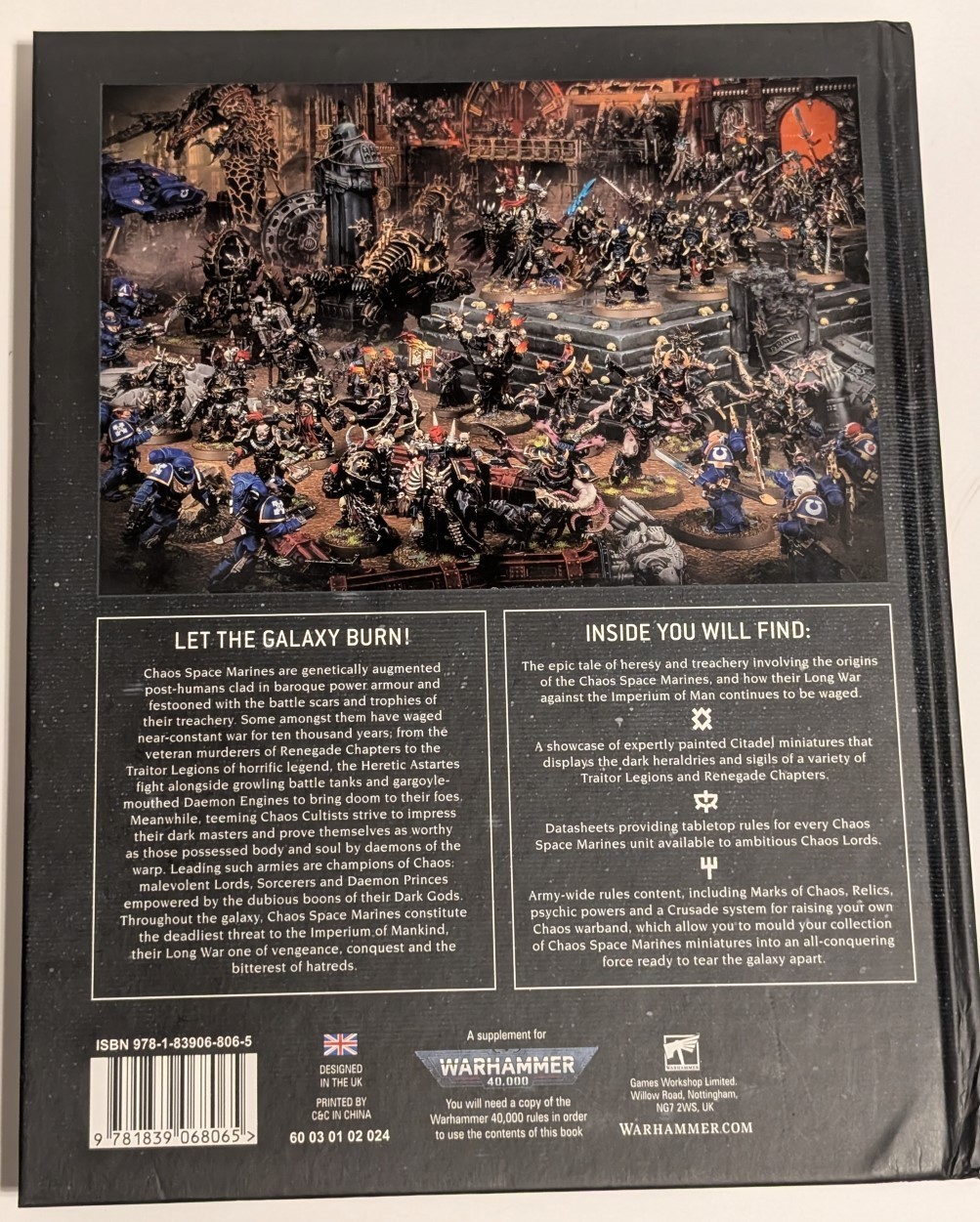 Warhammer 40k Chaos Space Marines codex; 9th edition, OOP