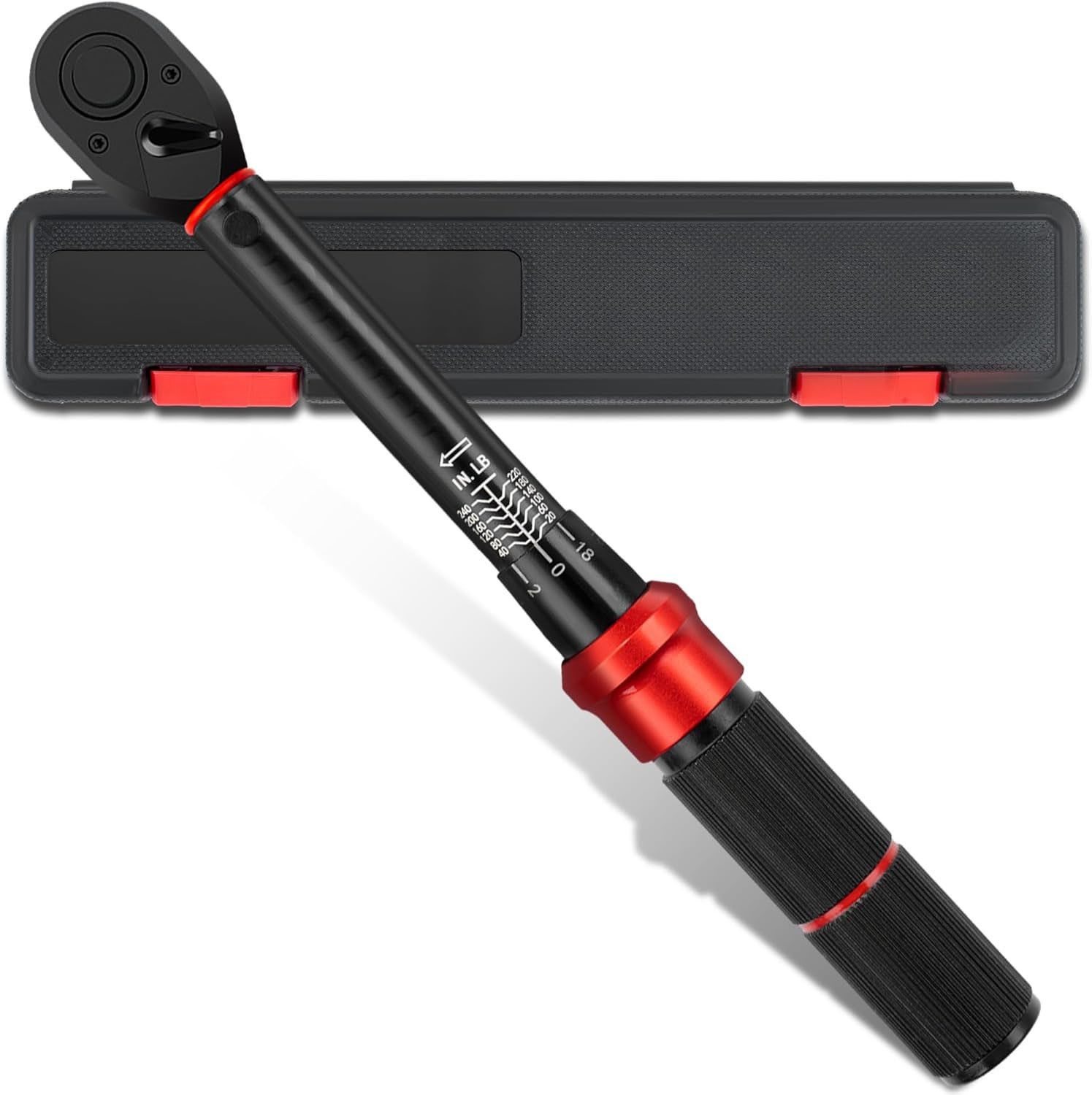 Llave dinamométrica de clic con accionamiento de 1/4 de pulgada - 20-240 in-lb/2