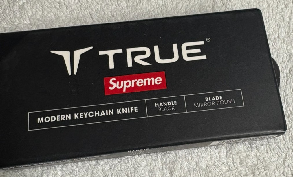 NIB Supreme x True Modern Keychain Knife Black