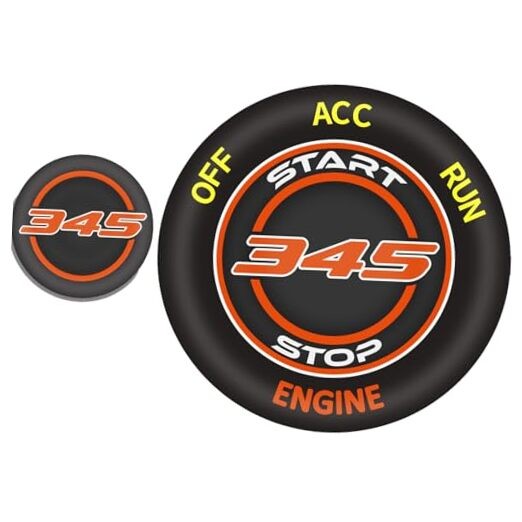 Push Start Button Cover for Dodge Challenger Charger Durango Header Orange