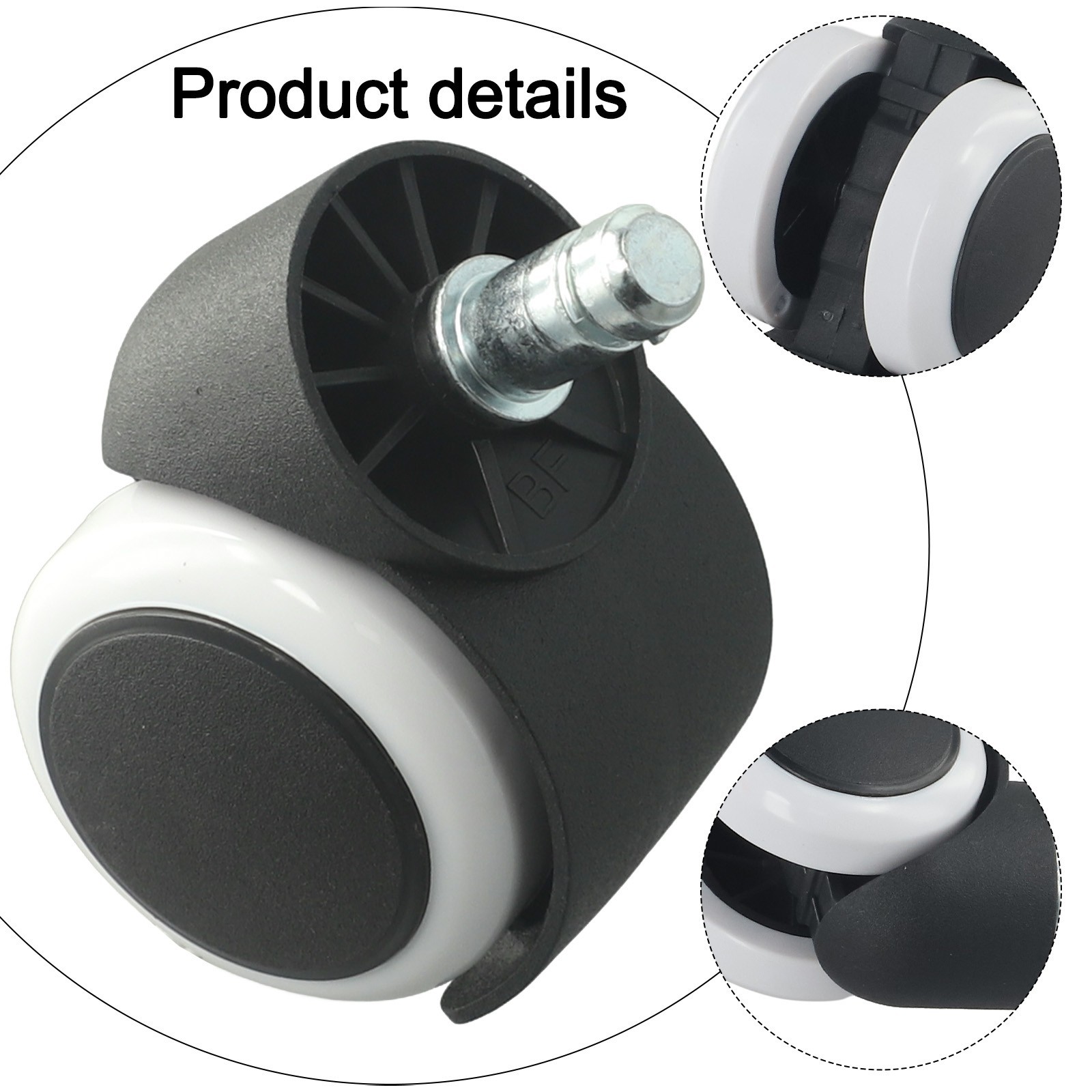 Chair Caster Swivel Wheel 60~105mm Chair Caster Mute Office PU+PP Rubber