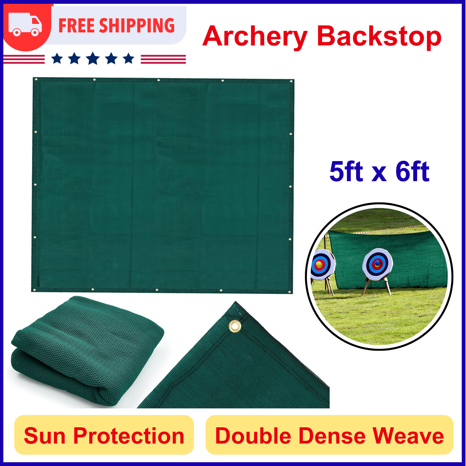 Archery Backstop - Heavy Duty Reinforced Netting, Back Stop Net, Ideal for Outdo