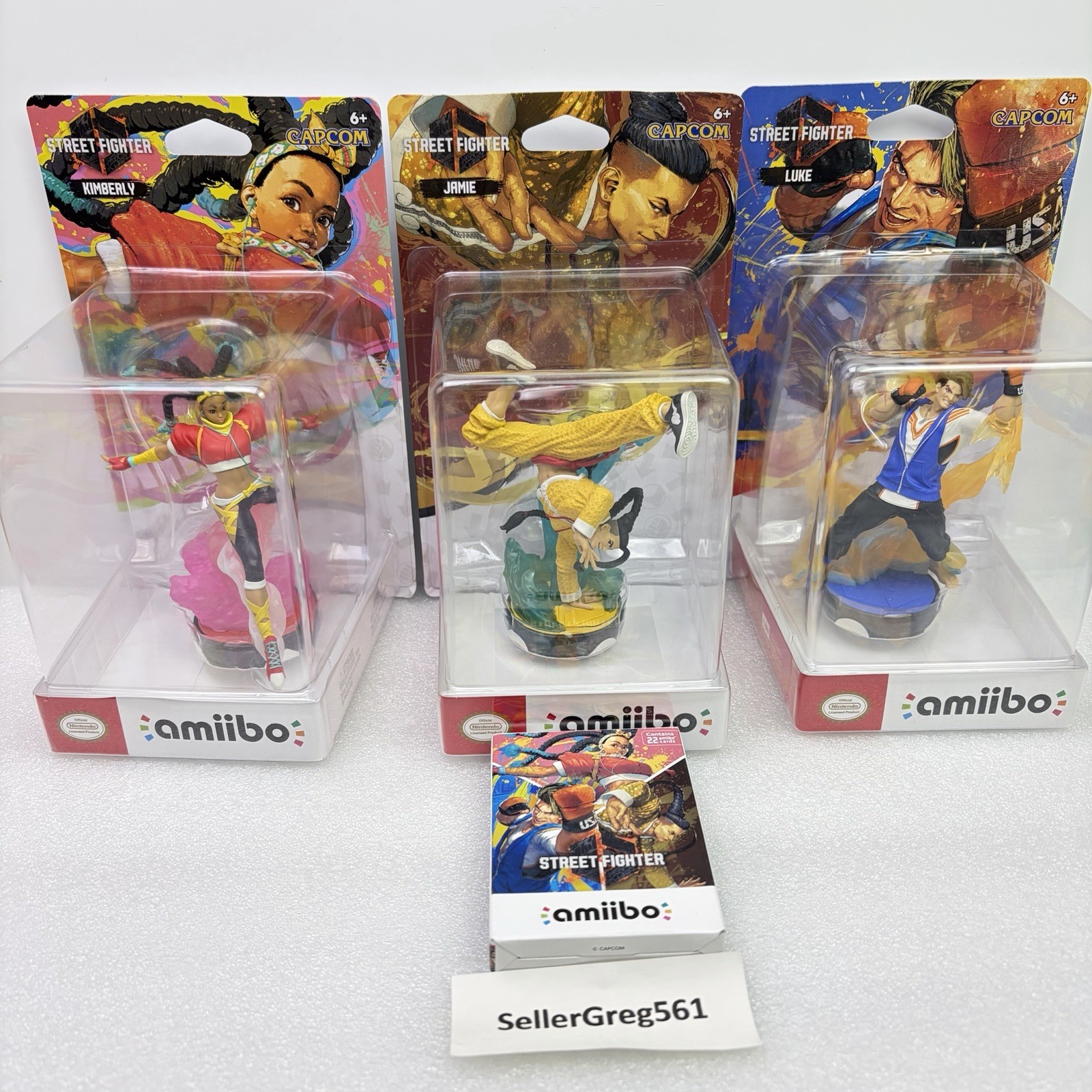 Street Fighter 6 Amiibo Set - Kimberly, Luke, Jamie, Cards - BRAND NEW