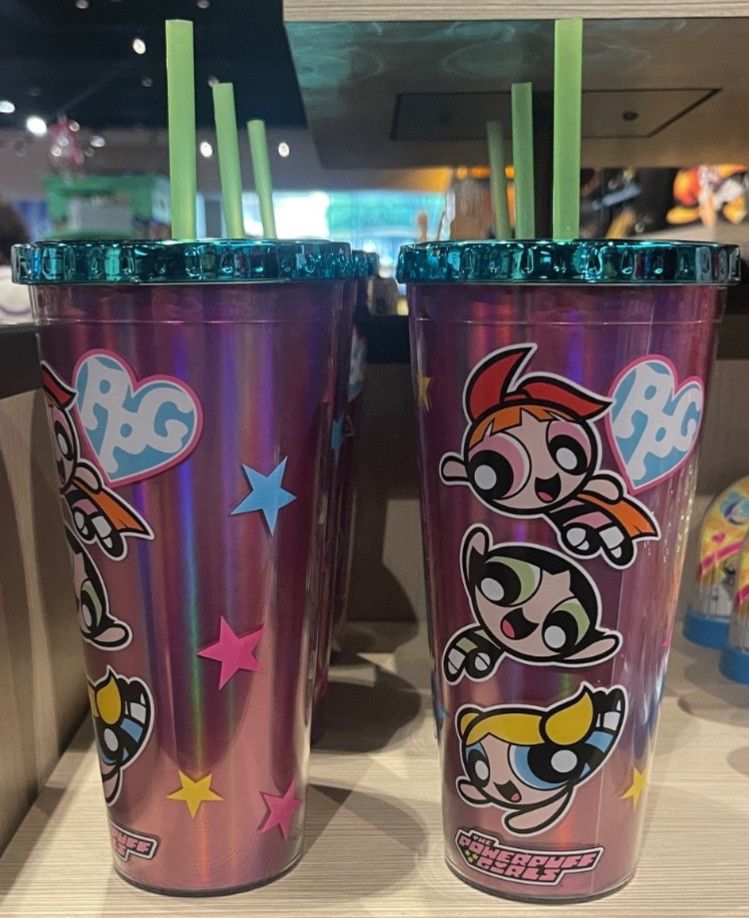 Warner Bros. Studio Tour The Powerpuff Girls Acrylic Foil Cup Tumbler & Straw