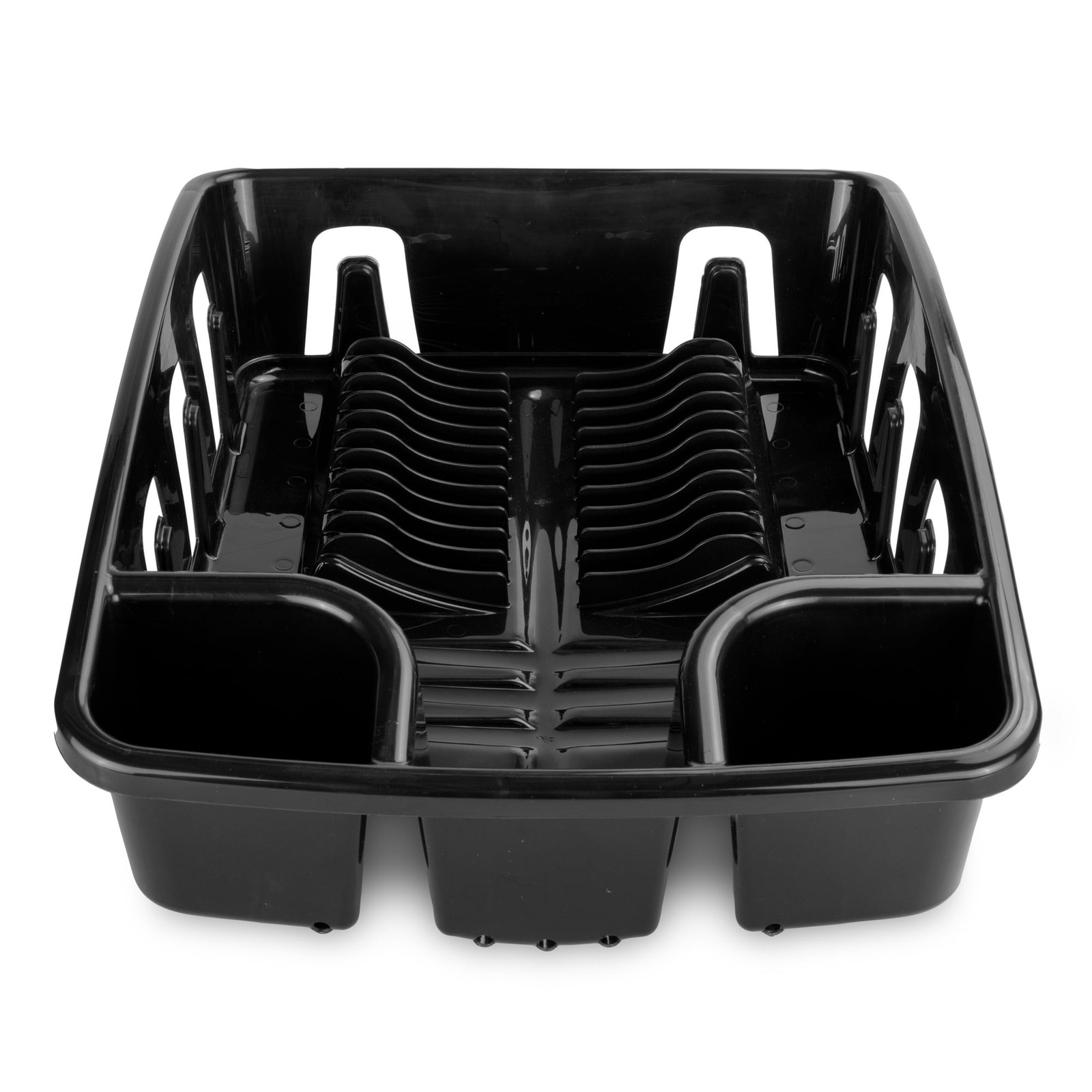 Sterilite Dish Drying Rack with Self Draining Base, Black