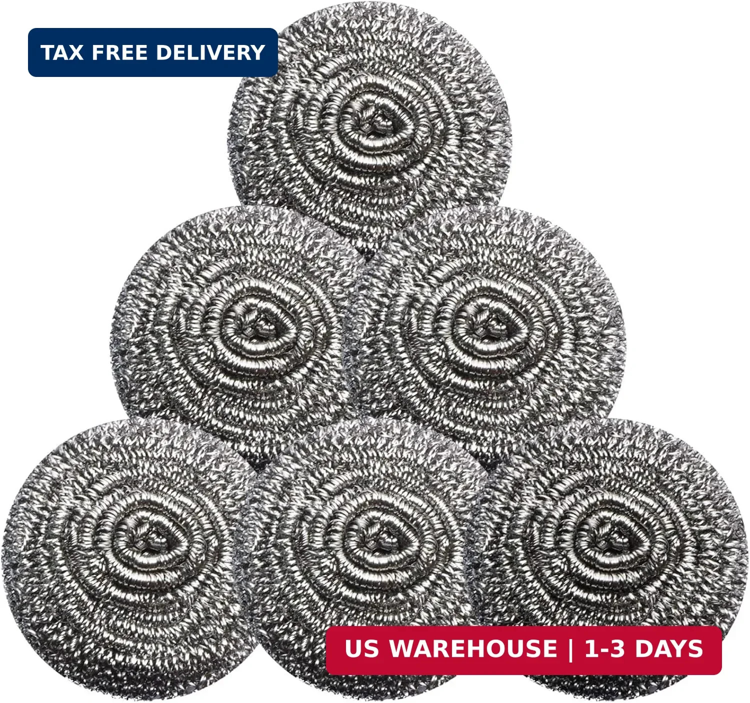 Stainless Steel Scrubber Scrubbing Scouring Pad Sponges Clean Pot Pan and Steel