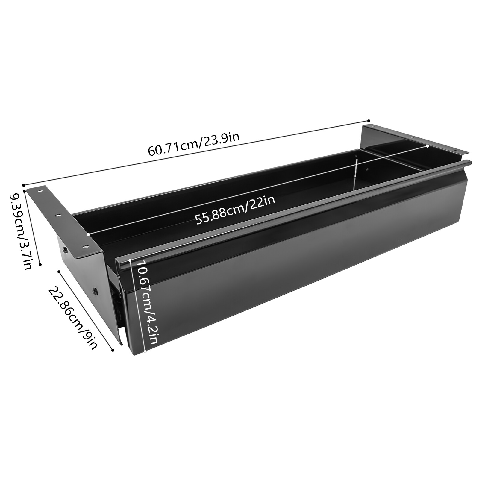 22" Black Space Saver Sliding Under Desk Storage Drawer Pull-out Drawer