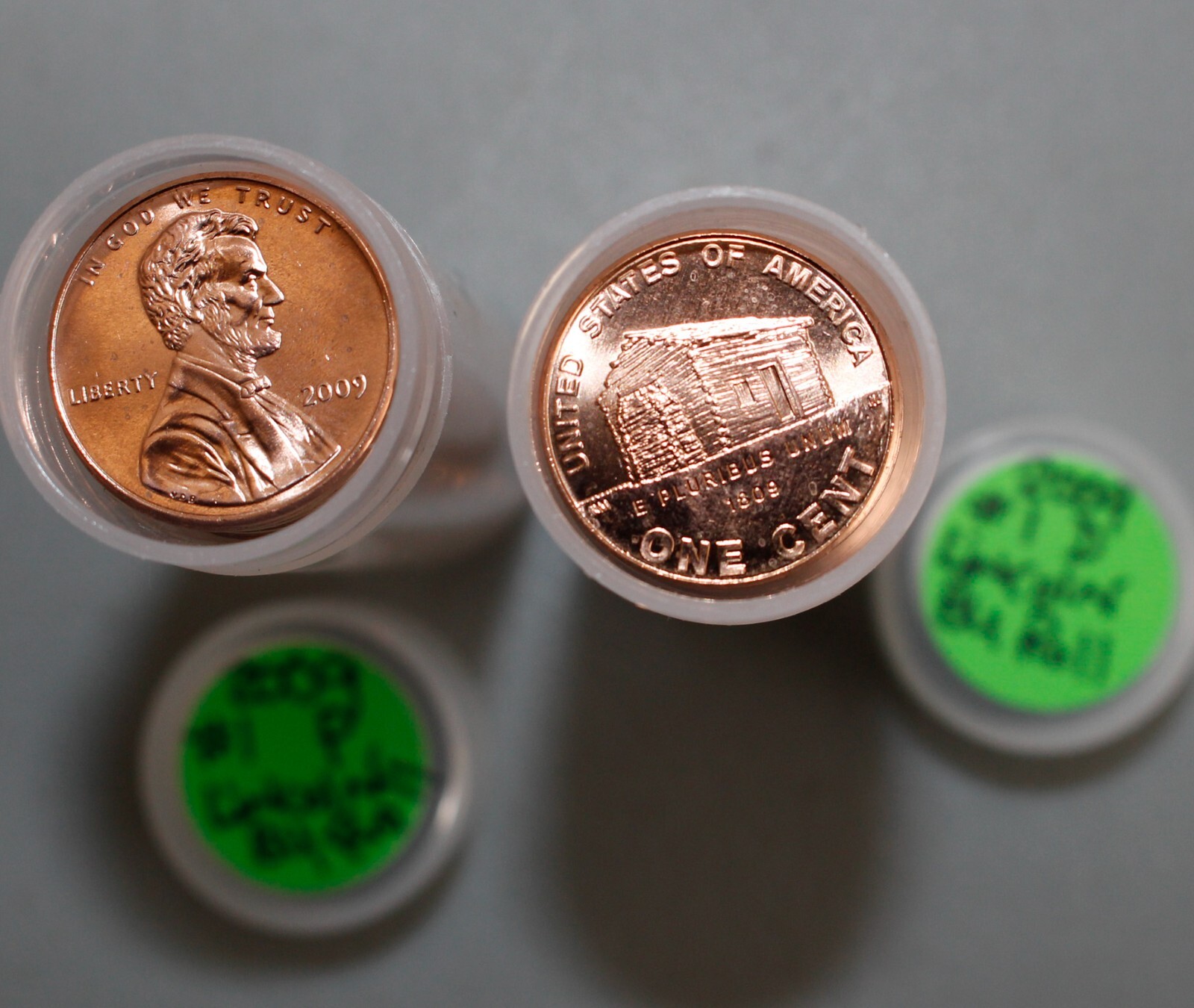 2 Roll Lot 2009 P & D Lincoln Bicentennial Birthplace 100 One Cent Coins LP#1