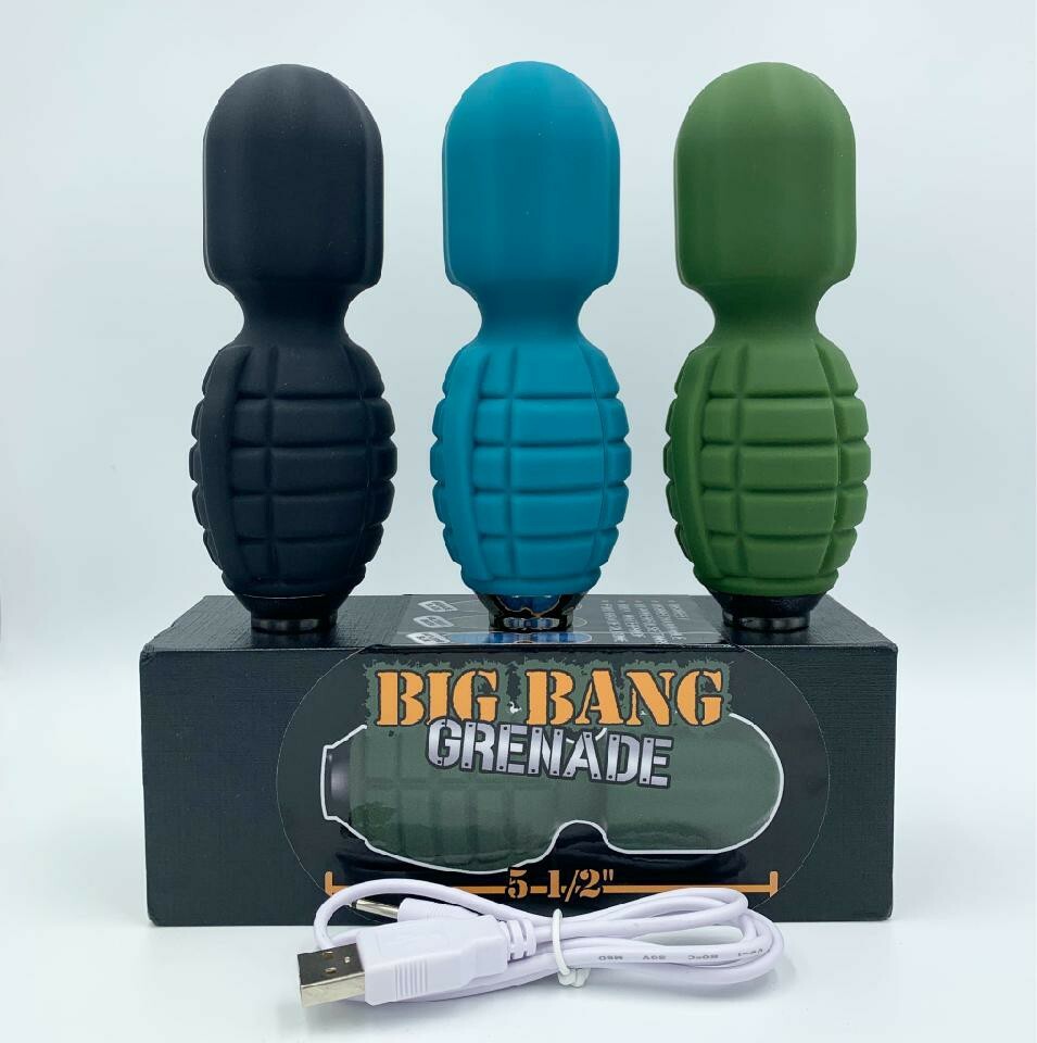 Hand Grenade Vibrator Prostate Massager for Men or Women 'Battleship Blue'