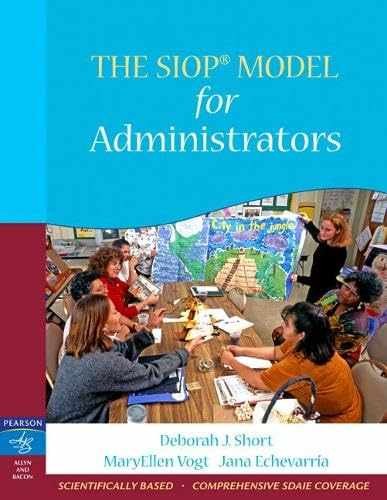 The SIOP Model for - Paperback, by Short Deborah J.; - Very Good c