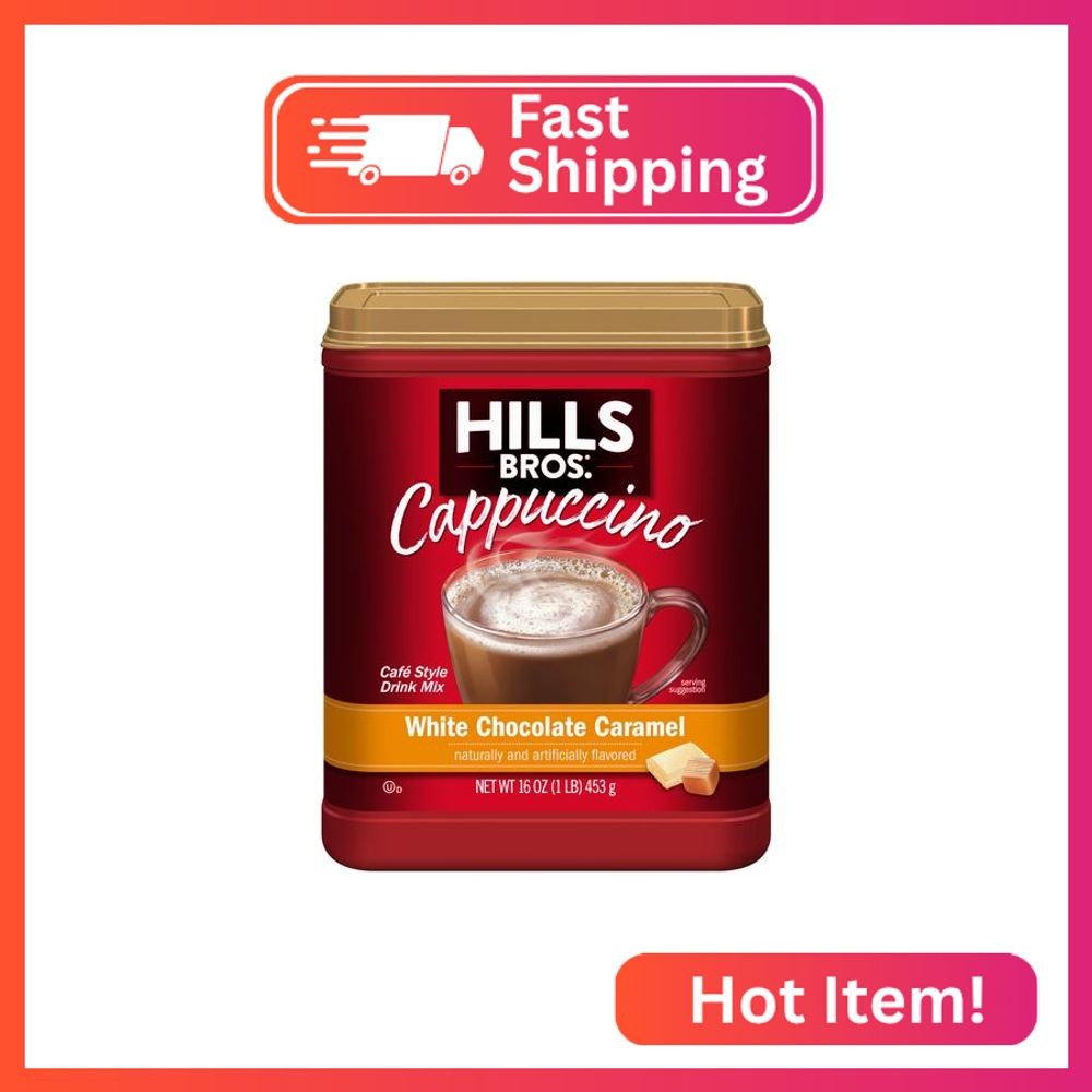 Hills Bros. Cappuccino Mix – Rich, Frothy Coffeehouse-Tasting Instant Drink Mix