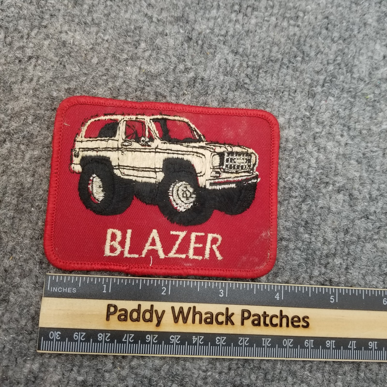 Vintage Chevy Blazer Patch Car Auto 70s 80s Damaged Threads AB2a
