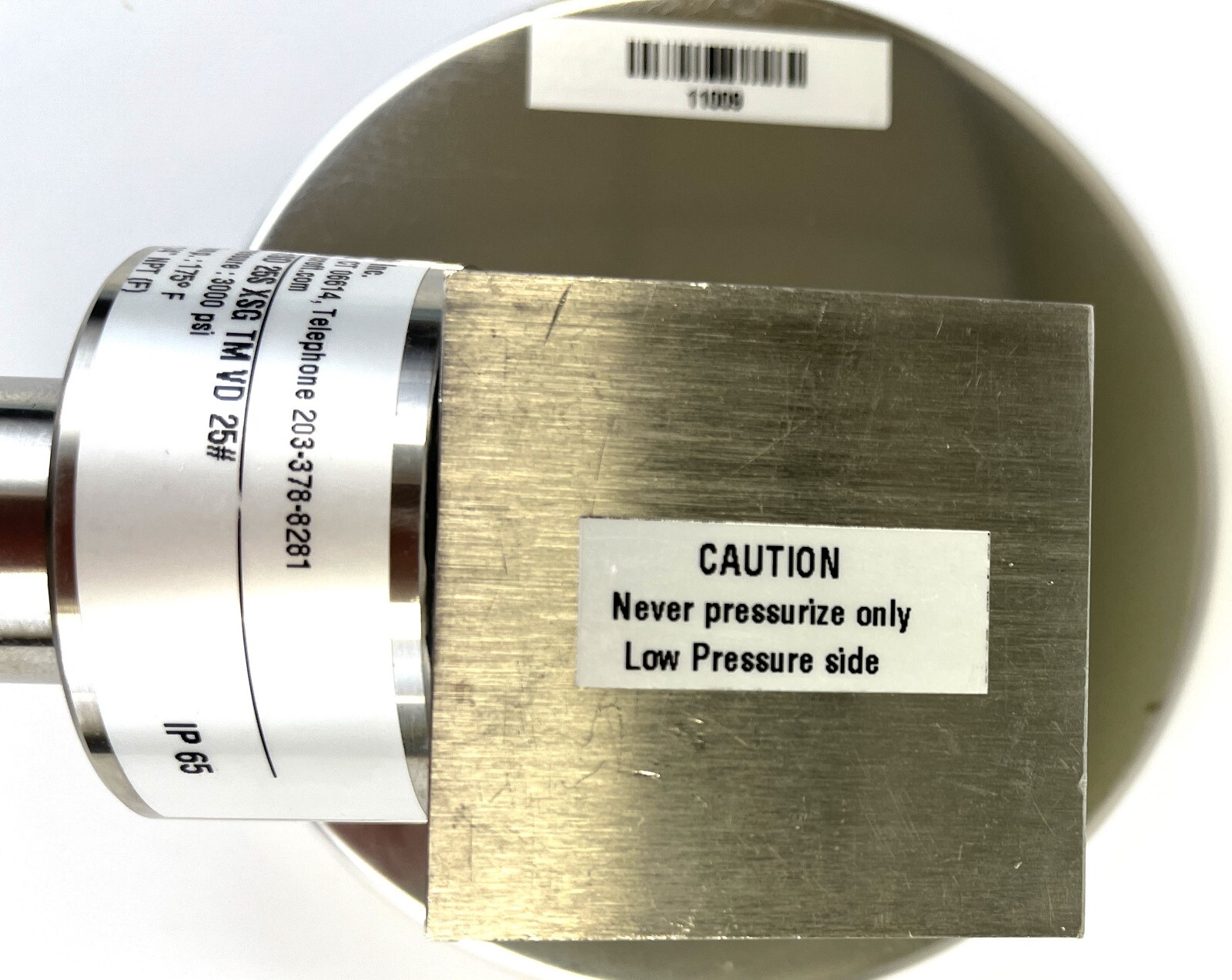 ASHCROFT, MODEL 1131, 3000PSI DIFFERENTIAL PRESSURE GAUGE SST SAFETY GLASS NOS S